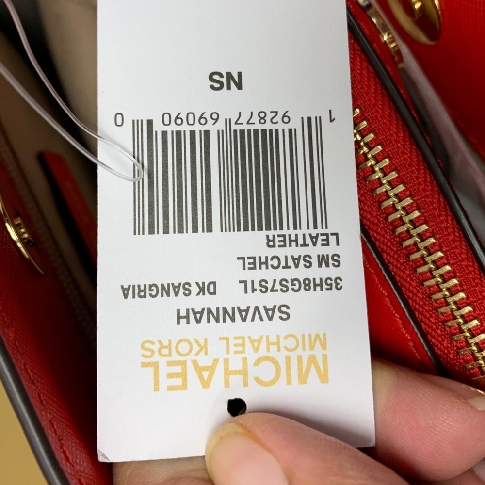 Michael kors savannah small satchel leather red - Picture 8 of 8